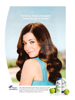 Alyson Hannigan Head and Shoulders celebrity endorsement ads