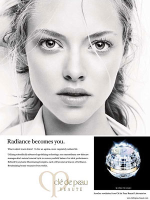 Amanda Seyfried Cle de Peau Beaute celebrity endorsements