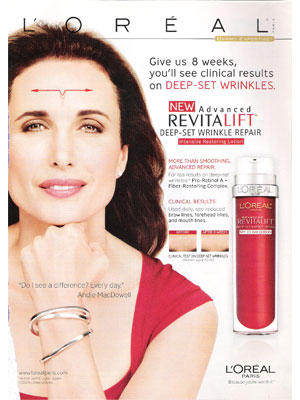 Andie MacDowell, L'Oreal