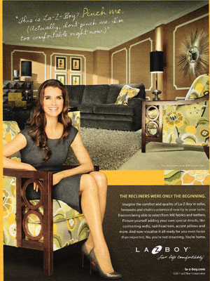 Brooke Shields for La-z-boy Furniture