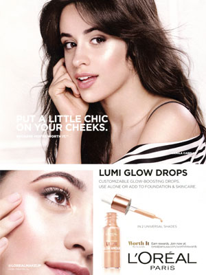 Camila Cabello L'Oreal Makeup Ad