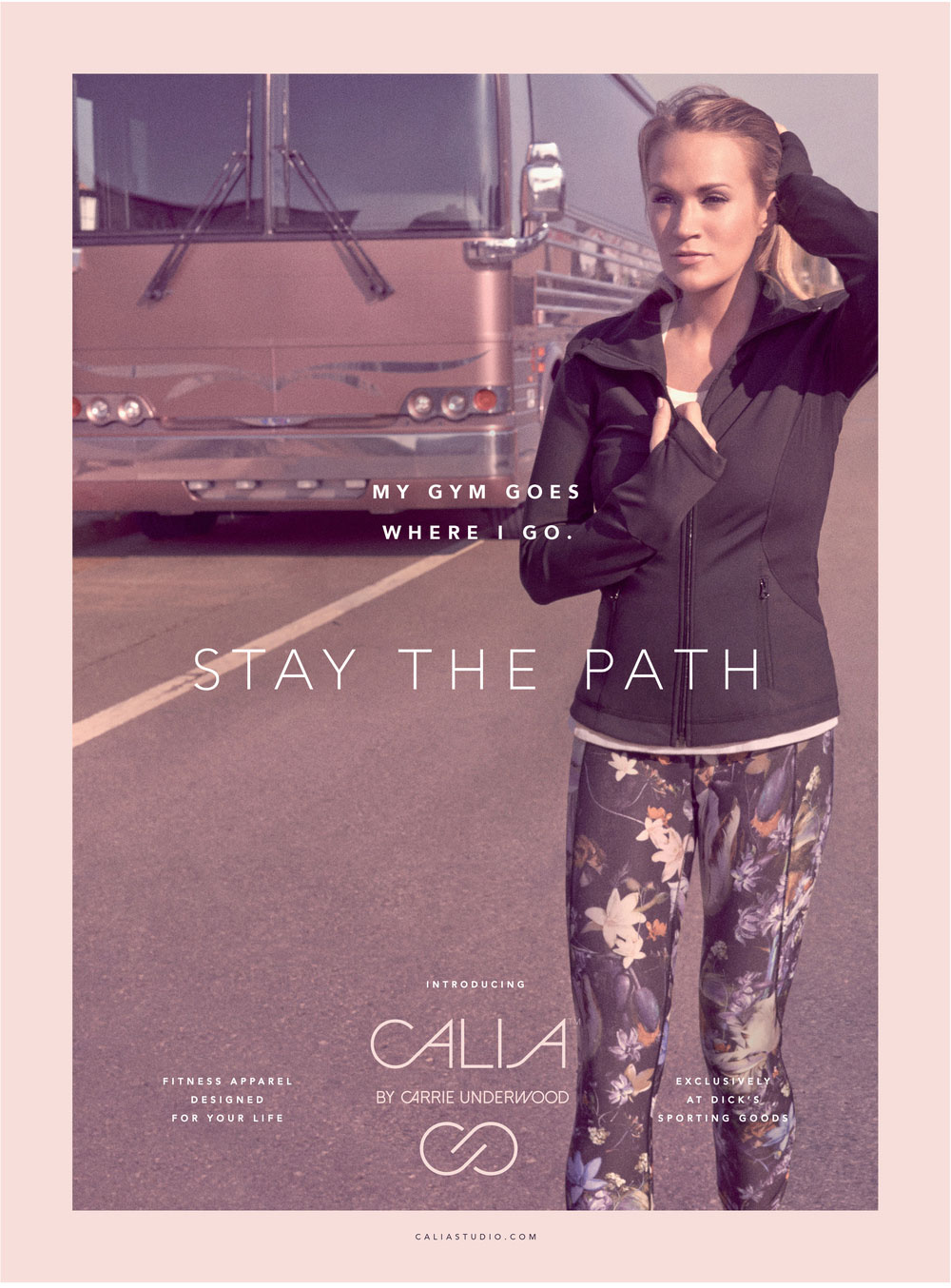 2015 Magazine Advertisement Page Calia Fitness Apparel Carrie Underwood  Print Ad