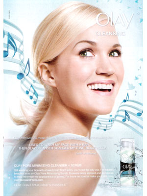 Carrie Underwood Olay celebrity endorsements