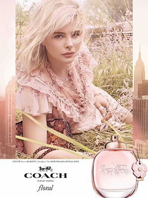 Chloe Grace Moretz Coach Floral Ad