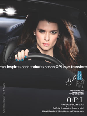 Danica Patrick OPI GelColor celebrity endorsement ads