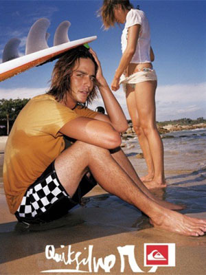 Danny Fuller for Quiksilver celebrity endorsement ads