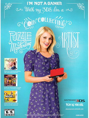 Dianna Agron for Nintendo DS3