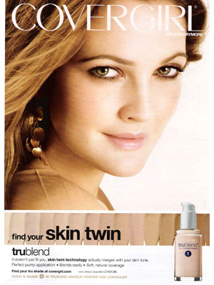 Drew Barrymore CoverGirl celebrity endorsements beauty ads