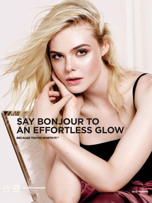 Elle Fanning Celebrity Beauty Ads