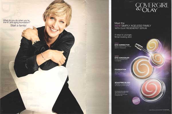 Ellen DeGeneres, Simply Ageless Cosmetics