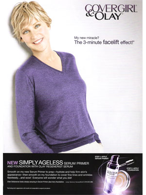 Ellen DeGeneres, Simply Ageless makeup