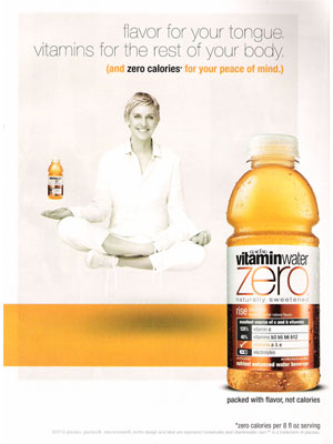Ellen DeGeneres, Glaceau Vitamin Water