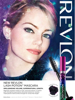 Emma Stone Revlon mascara celeb endorsements