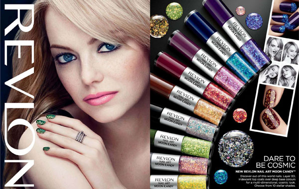 Emma Stone Revlon Nail Art celebrity endorsement ads