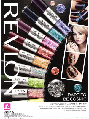 Emma Stone Revlon Nail Art Neon celebrity endorsement ads