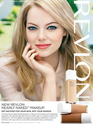 Emma Stone Revlon makeup ads celebrity endorsements