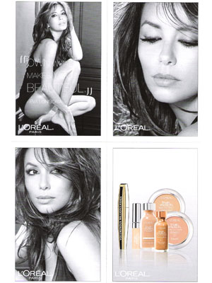 Eva Longoria for L'Oreal makeup