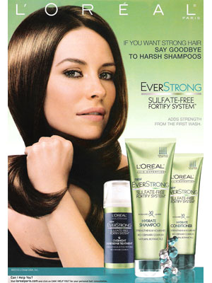Evangeline Lilly for L'Oreal