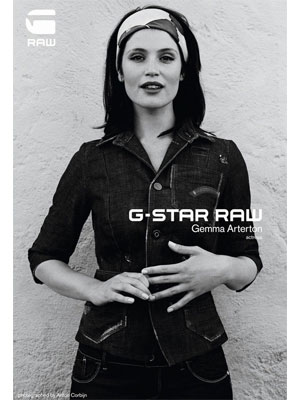 Gemma Arterton for G-Star Raw Spring fashions celebrity endorsements