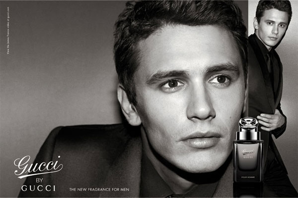 James Franco Gucci fragrance endorsement ads