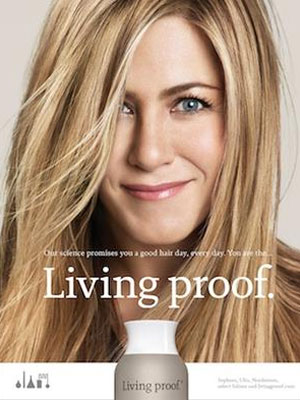 Jennifer Aniston for Living Proof celebrity endorsement ads