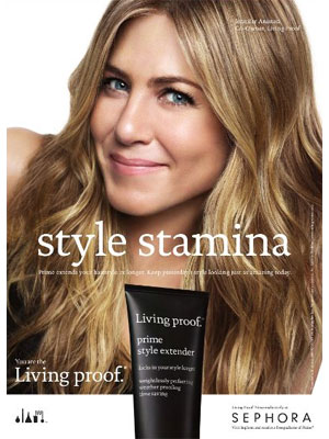 Jennifer Aniston Living Proof celebrity beauty