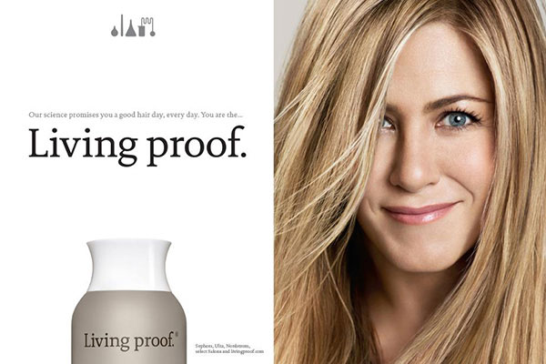 Jennifer Aniston Living Proof celebrity endorsements