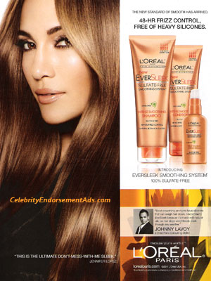 Jennifer Lopez for L'Oreal celebrity beauty endorsements