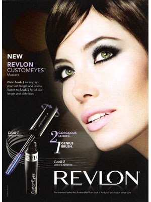 Jessica Biel for Revlon makeup celebrity endorsements