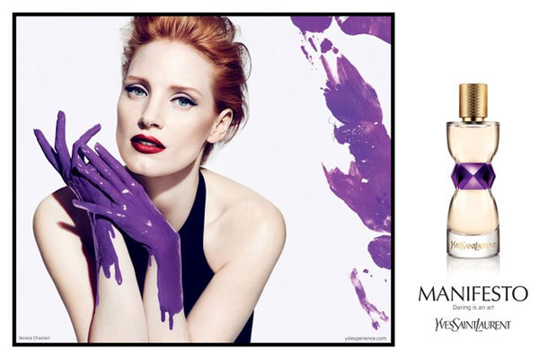 Jessica Chastain YSL celebrity endorsement ads