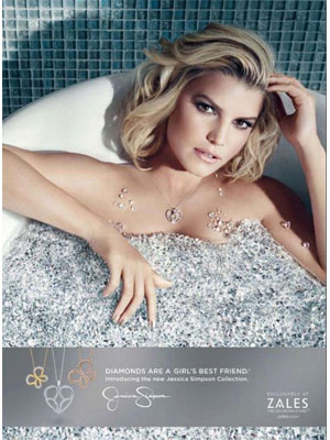 Jessica Simpson Zales Jewelry celebrity endorsement ads