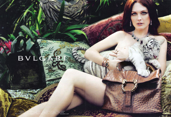 Julianne Moore for Bulgari Spring fashions celebrity endorsements