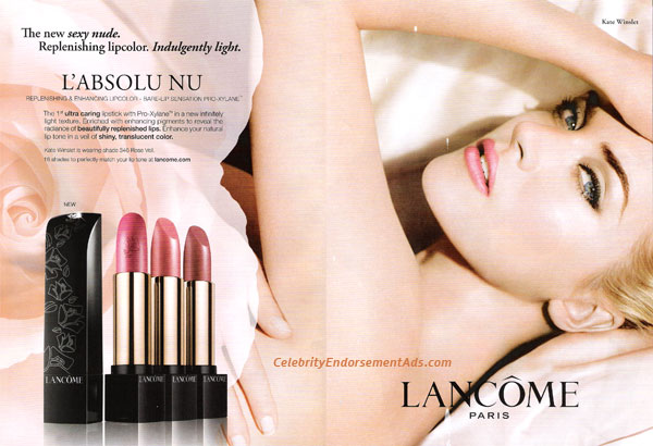 Kate Winslet for Lancome L'Absolu Nu Lipstick