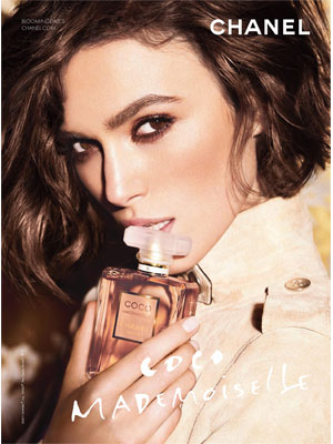 Keira Knightley for Chanel Coco Mademoiselle perfume celebrity endorsements