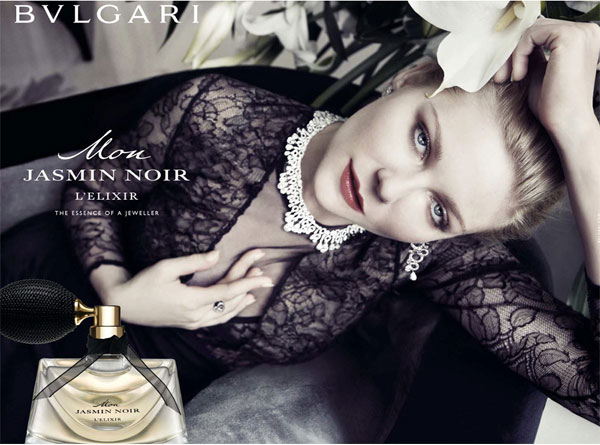 Kirsten Dunst Bulgari Mon Jasmin Noir L'Elixir Perfume celebrity endorsements