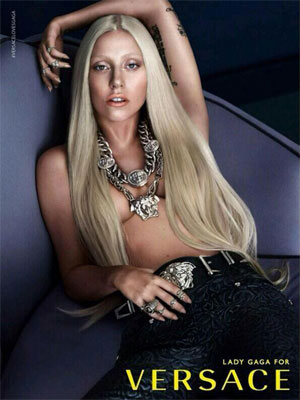 Lady Gaga for Versace Fashions