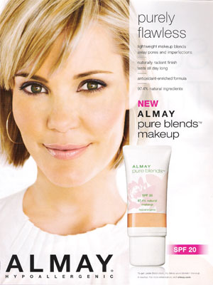 Leslie Bibb, Almay Pure Blends Makeup