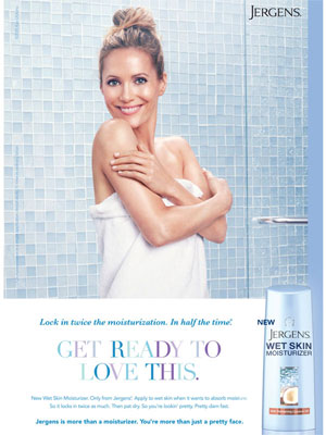 Leslie Mann Jergens Ad