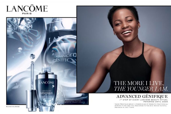 Lupita Nyong'o Advanced Genifique Lancome Ad