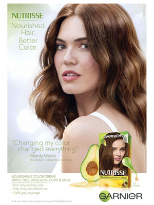 Mandy Moore Celebrity Hair Ads