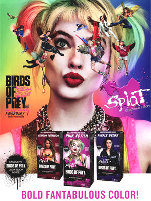 Margot Robbie Birds of Prey Splat Haircolor