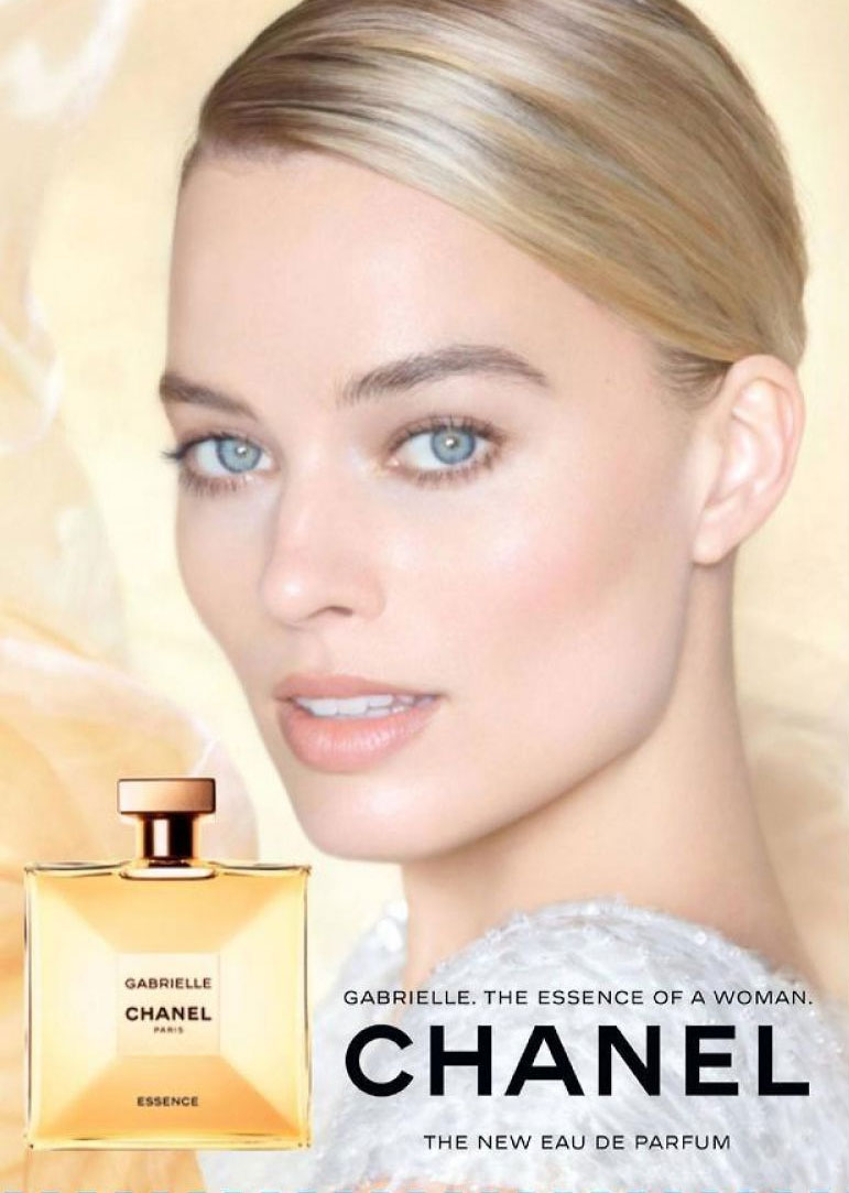 Margot Robbie for Chanel Gabrielle Essence Fragrance celebrity endorsement ads