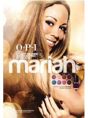 Mariah Carey OPI celebrity endorsement ads