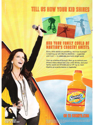 Martina McBride for Sunny D