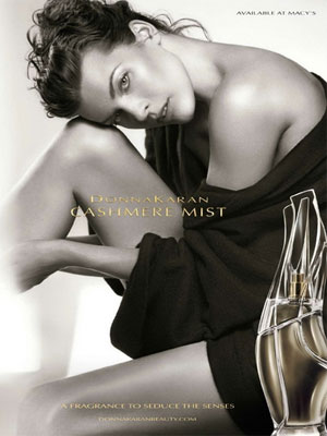 Milla Jovovich Donna Karan Cashmere Mist perfume celebrity endorsements