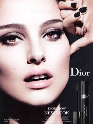 Natalie Portman Dior makeup celebrity endorsements