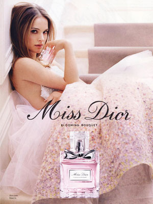 Natalie Portman Miss Dior celebrity perfume ads