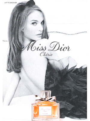 Natalie Portman Miss Dior Cherie Dior fragrance