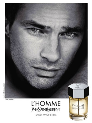 Olivier Martinez YSL L'Homme celebrity fragrance ads