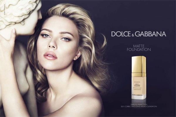 Scarlett Johansson Dolce & Gabbana makeup celebrity endorsement ads